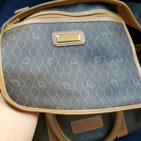 VINTAGE CHRISTIAN DIOR TRAVEL BAG HONEYCOMB - Picture 11 of 13
